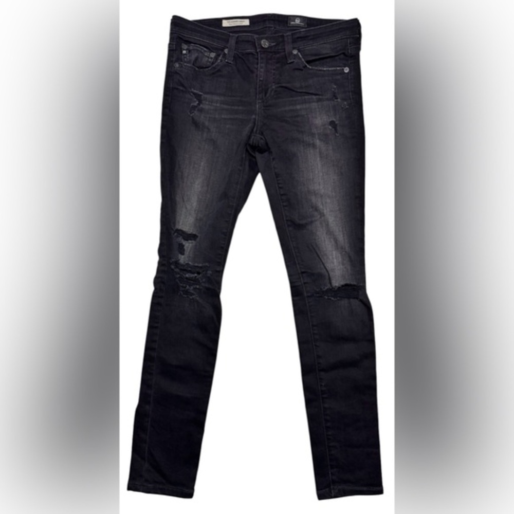 AG Adriano‎ Goldschmied Legging Super Skinny Ankle Distressed Jeans Womens 27